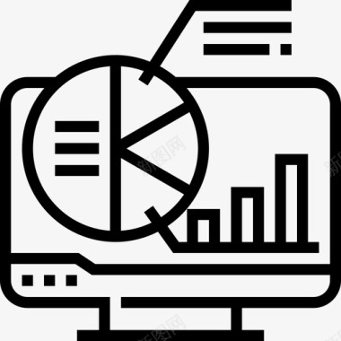 几何图ppt图表数据图表数据分析4线性图标图标