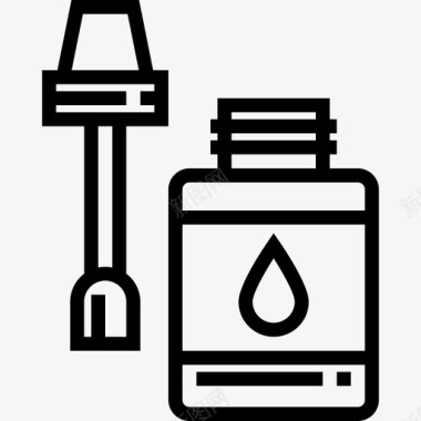 办公用品胶水办公用品供应商线性图标图标