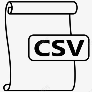 csv逗号分隔值csv文件图标图标