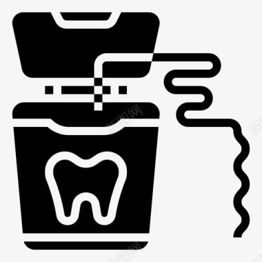 小牙齿牙线医疗保健医疗图标图标