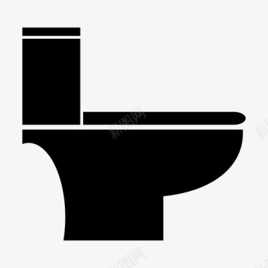 卫生间浴室马桶座图标图标