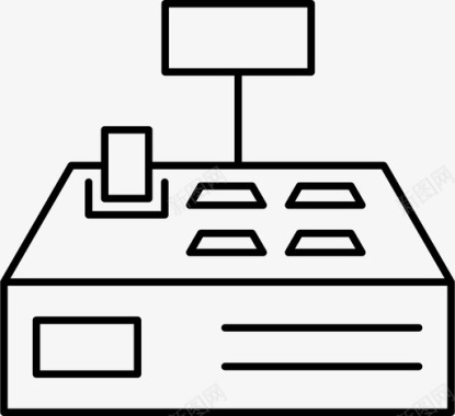 书店收银台收银台衡器图标图标