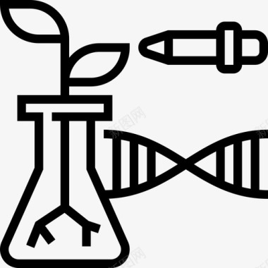 数字8设计生物技术生物化学8线性图标图标