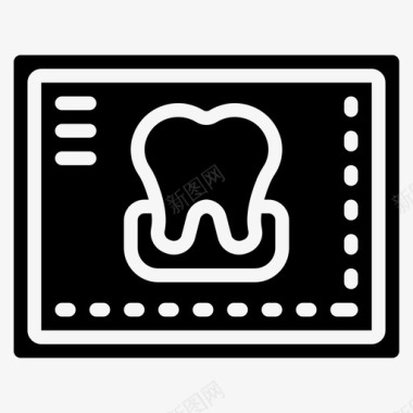医用牙x光片牙医文件图标图标