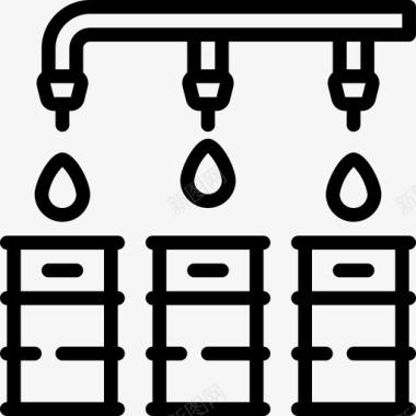 对称式直列式蒸馏和酿造桶图标图标