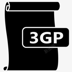 真正的媒体文件3gp3gp文件3gpp图标高清图片