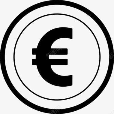 火焰欧元图标欧元硬币货币图标图标