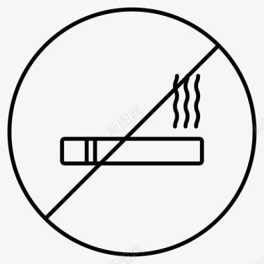 禁止吸烟禁止吸烟标志航空轮廓图标图标