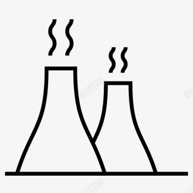 核能核电站工业核能图标图标