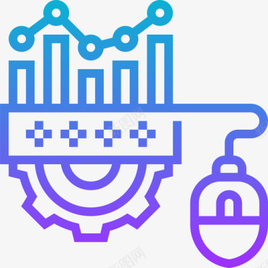 分析矢量图密码数据分析3梯度图标图标