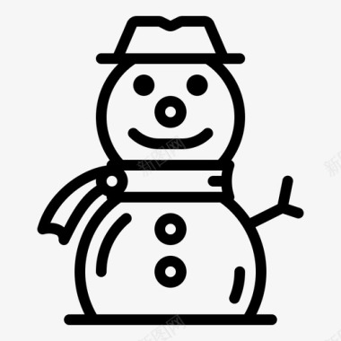 冬天的雪人雪人寒冷ico图标图标