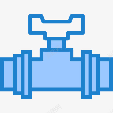 蓝色水管阀门水管工4蓝色图标图标