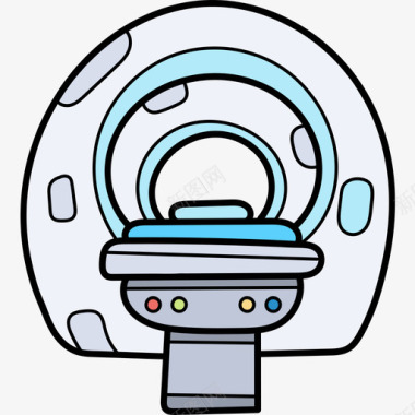 迷人彩色共振医疗器械17彩色图标图标