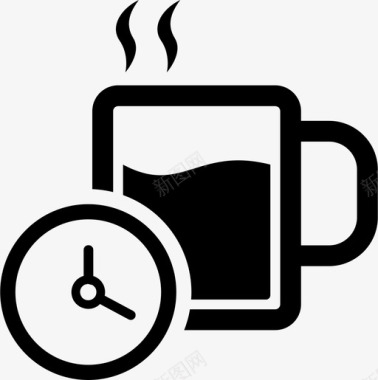 休息时间咖啡茶图标图标