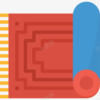 地毯海报地毯家具108平铺图标图标