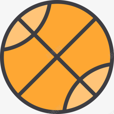 运动小人图标矢量素材篮球运动64线性颜色图标图标