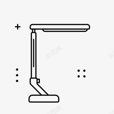 办公室样机灯灯泡桌子图标图标