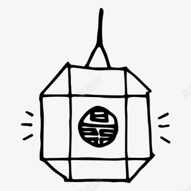 纸灯笼亚洲韩国图标图标