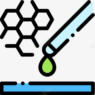 工程素材生物学生物工程14线性颜色图标图标