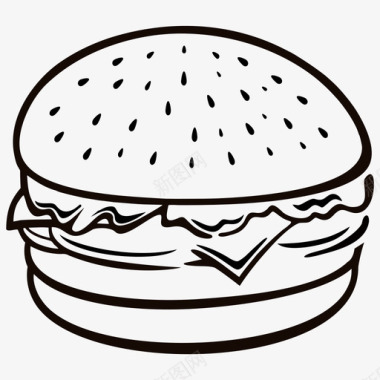 汉堡快餐三明治图标图标