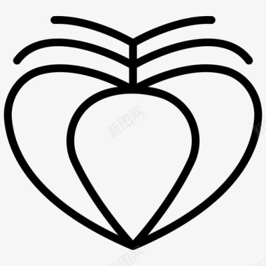 心形符号心脏病学符号爱情符号图标图标