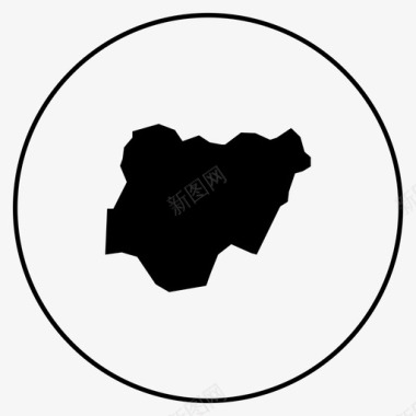 尼日利亚地图非洲拉各斯图标图标