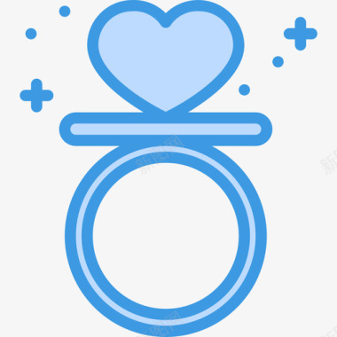 戒指love73蓝色图标图标