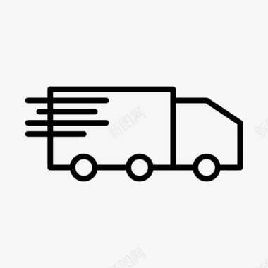 卡车交付货物运输图标图标
