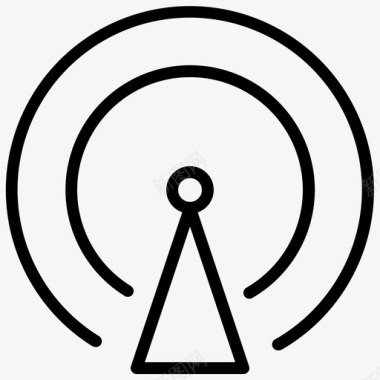 收音机调频塔台图标图标