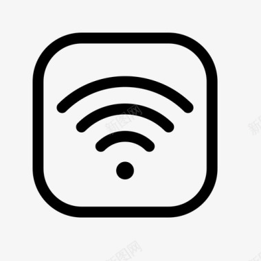 红色网络信号wifi连接互联网图标图标