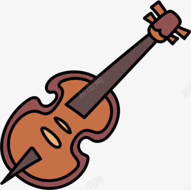 大提琴乐器17彩色图标图标