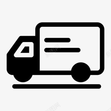 送货卡车送货送货卡车运输图标图标