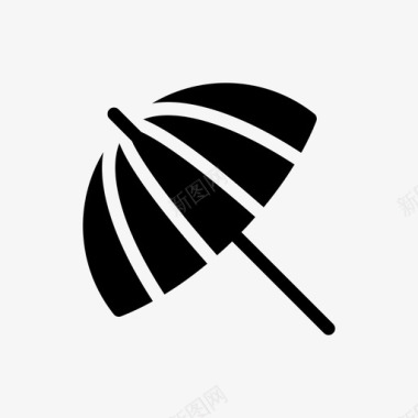 伞海滩雨图标图标