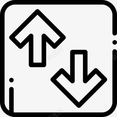 公共标识安全上下公共标志5直线图标图标