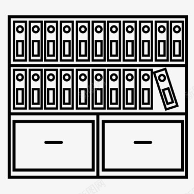 高档文件柜文件柜橱柜办公室图标图标