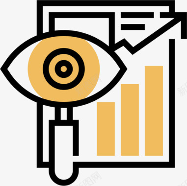 黄色群众分析数据分析黄色阴影图标图标
