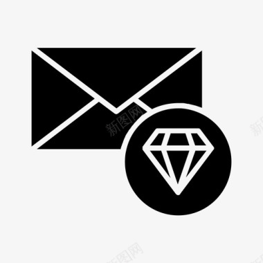 vip钻石信封图标图标
