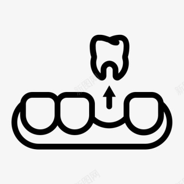 拔牙口腔牙齿图标图标