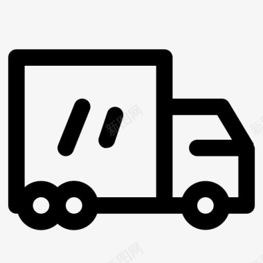 在线购物电子商务卡车图标图标