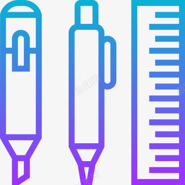 9比16铅笔在线教育16梯度图标图标