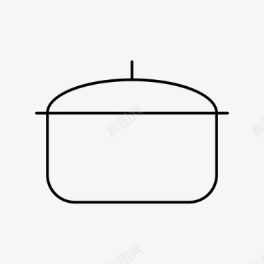 锅厨师平底锅图标图标