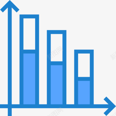 司法图表蓝色条形图图表3蓝色图标图标