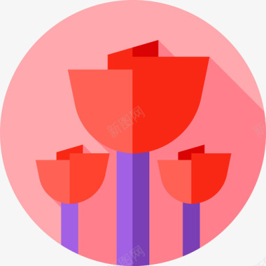 玫瑰妇女节10平淡图标图标