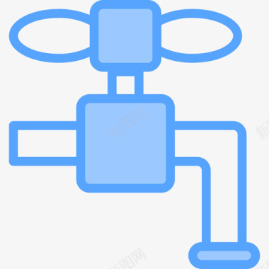 水龙头家装浴室5蓝色图标图标