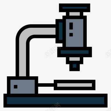 学校展严肃显微镜59学校线颜色图标图标