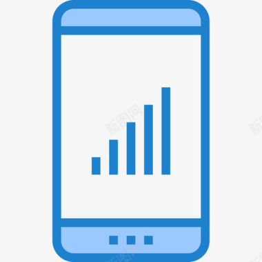 智能手机通讯互联网5蓝色图标图标