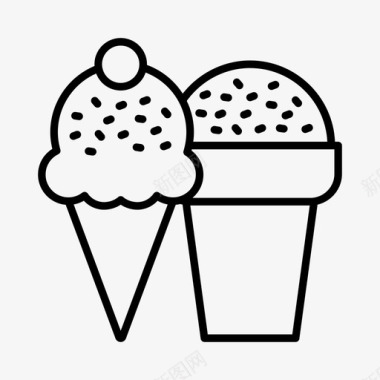 冰淇淋嘉年华马戏团图标图标