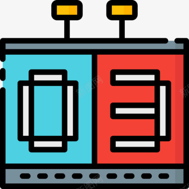 记分牌棒球19线颜色图标图标