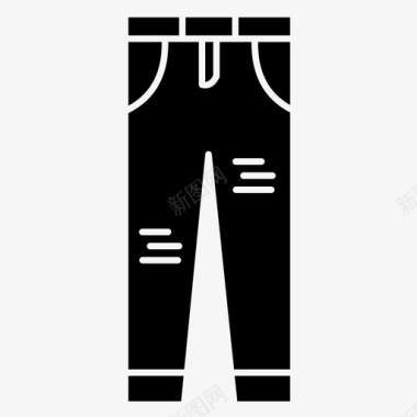牛仔裤衣服裤子图标图标