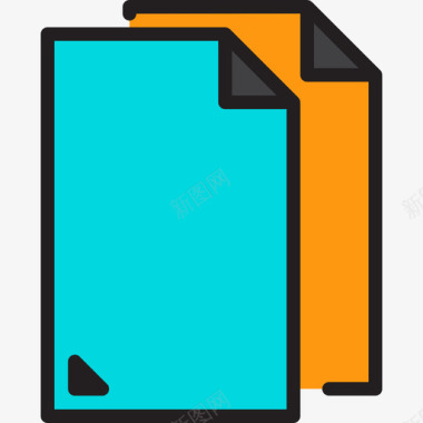 颜色多彩文件文件和文件夹10线性颜色图标图标